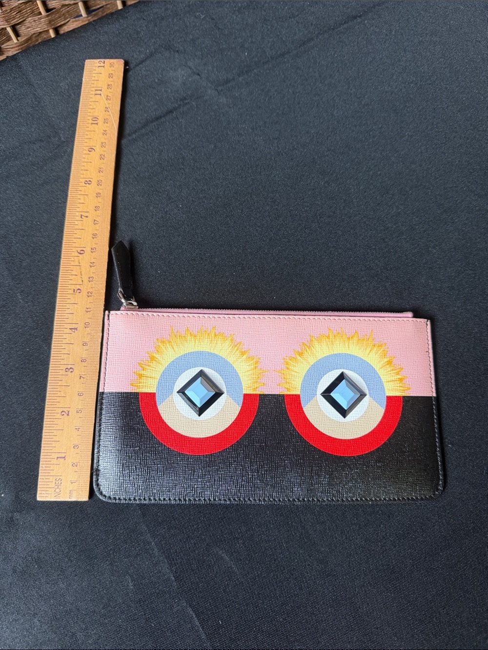 Fendi Monster Flat Pouch EUC - Picture 7 of 8